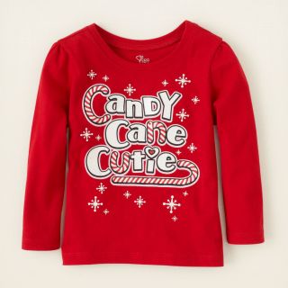 baby girl   candy cane cutie graphic tee  Childrens Clothing  Kids 