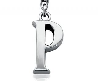 Letter P Charm in Sterling Silver  Blue Nile