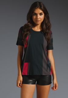 MARC BY MARC JACOBS Roxy Colorblock Tee in Orcha Black Multi at 