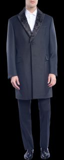 Fendi Removable Fur Collar Overcoat 