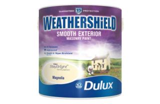 Dulux Weathershield Exterior Masonry Paint   Magnolia   5L from 