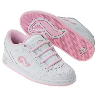 Athletics Adio Kids Hamilton Pre/Grade White/Pale Pink Lthr Shoes 