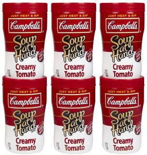 Campbells Soup At Hand, Creamy Tomato, 10.75 oz, 6 Pack   