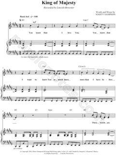 Image of Lincoln Brewster   King of Majesty Sheet Music   Download 