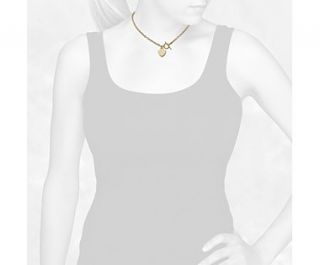Petite Toggle Heart Tag Necklace in 14k Yellow Gold  Blue Nile