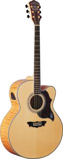 Washburn J28SCEDL Cumberland Jumbo Acoustic Electric Guitar (with Case 