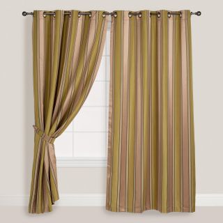 Sage/Taupe Imperial Stripe Grommet Curtains  World Market