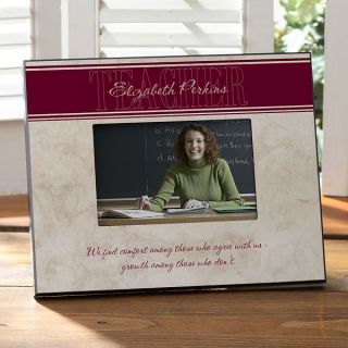 8627   Inspiring Teacher Personalized Frame   Burgundy