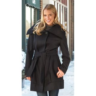 Womens Nine West Swing Coat, Black   904244, Jackets/Coats at 