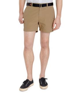 Garment Dyed Plain Front 5 Inch Twill Shorts   Brooks Brothers