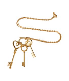 Salvatore Ferragamo Gold Key Charm Necklace  Damen  Schmuck 