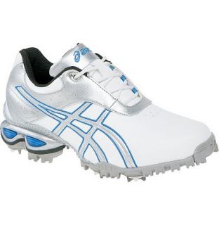 Asics Womens GEL Linksmaster Golf Shoes (White/Silver/Carolina Blue 