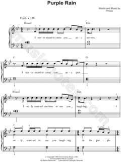 Image of Prince   Purple Rain Sheet Music (Easy Piano)    