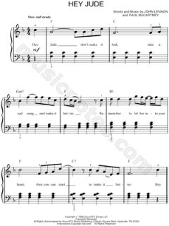 Image of The Beatles   Hey Jude Sheet Music (Easy Piano)    
