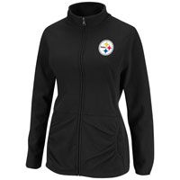 Pittsburgh Steelers Black WomensGame Theroy IV Full Zip MicroChiller 