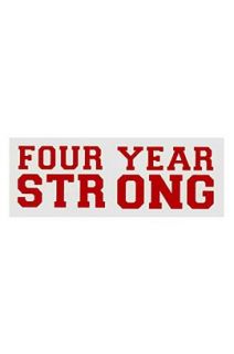 Four Year Strong Red Vinyl Cut Sticker   155616