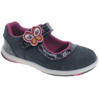 Beppi Girls Navy/Pink Butterfly Mary Jane Shoes