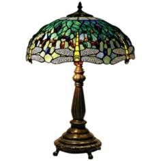 Brass   Antique Brass, Tiffany Table Lamps By  