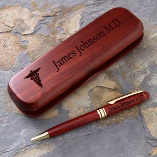 8008   8 Medical Specialties© Engraved Rosewood Pen Set 