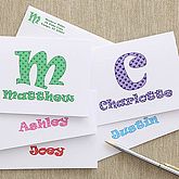 Personalized Kids Stationery   Alphabet Name Note Cards   5847