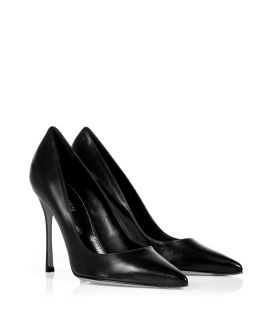 Sergio Rossi Black Glazed Goat Leather Pumps  Damen  Schuhe 