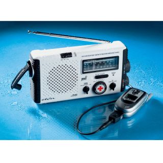The Water Resistant Hand Crank Radio/Cell Phone Charger   Hammacher 