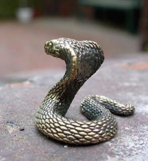 Small Solid Bronze Snake by N.Fedosov.