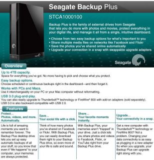 Buy the Seagate Backup Plus 1TB Desktop Drive .ca