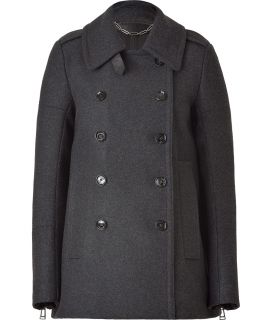 Belstaff Charcoal Surrey Pea Coat  Damen  Jacken  