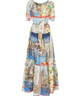 Dolce & Gabbana Multicolor Maxi Dress  Damen  Kleider  STYLEBOP 