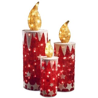 Pre Lit Indoor Outdoor Christmas Candles at Brookstone—Buy Now
