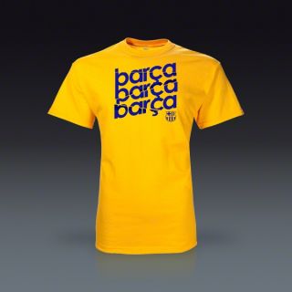 FC Barcelona Three T Shirt   Yellow  SOCCER