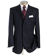 Executive 3 Button Wool Suit with Center Vent with Pleated Front 