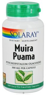 Buy Solaray   Muira Puama 300 mg.   100 Capsules at LuckyVitamin 