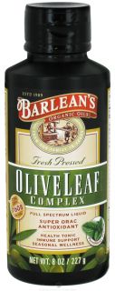 Buy Barleans   Fresh Pressed Olive Leaf Complex Full Spectrum Liquid 