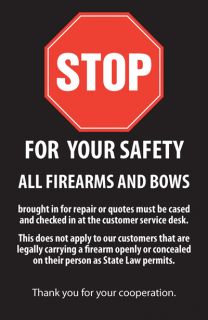 Gander Mountain : Open and Conceal Carry Policy : Customer Service 