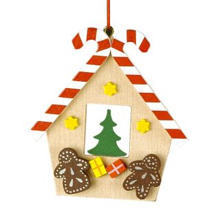 Christian Ulbricht Wooden Gingerbread House Christmas Ornament