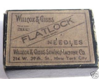 WILLCOX & GIBBS Sewing Machine Needles FLATLOCK Size 3 long point 