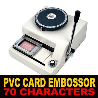   Manual Embossing Machine 70 Unit Code PVC Card Embosser Credit ID Card