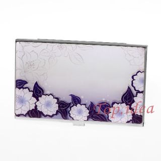 NEW GIFT CHINAWIND BLUE GRAY BEAUTIFUL FLOWER BUSINESS CREDIT CARD 