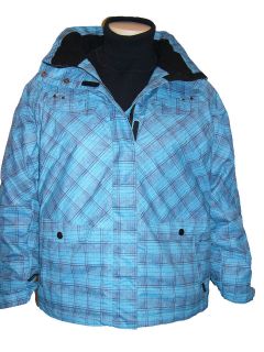   Pulse Plus Size 1X 2X 3X Blue Plaid Ski Snowboard Coat Jacket $350