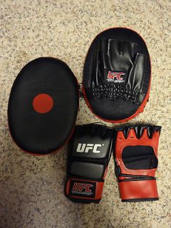 UFC MMA TRAINING SET COMBO PUNCH GLOVES & PALM MITTS L/XL