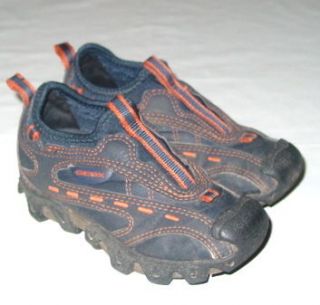 Boys GEOX Blue/Orange SHOES Sneakers slip on 26 / US 9