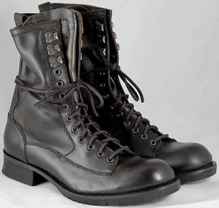 JOHN VARVATOS GIBBONS MILITARY INSPIRED BOOTS SIZE 7.5.ORIG $345 NEW 
