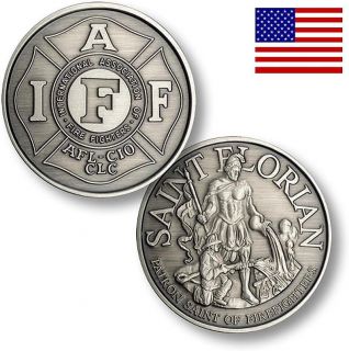 Patron Saint of Firefighters St. Florian Nickel Antique Challenge Coin