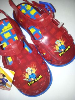 FIREMAN SAM Jelly Shoes / Waterproof Sandals Non Slip Grip US Size 3 