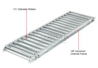 Conveyors  Roller Gravity  1 3/8 Dia. Aluminum Roller Conveyor 