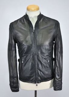 Gianfranco Ferre Leather Jacket With Detachable Sleeve XS S M L XL 2XL 