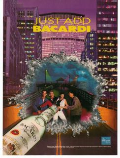 1996 Bacardi Puerto Rican Rum Bottle Magazine Advertisement Ad Page