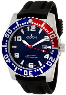 Croton CA301048BSBL Watches,Mens Aquamatic Dark Blue Dial Black 